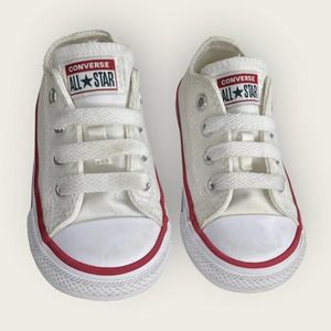 Converse Chuck Taylor Baby Shoes | Baby 5C Infant | White Low Tops Casual Lace